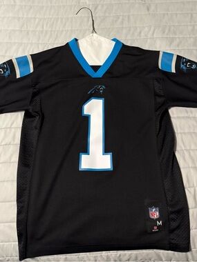NFL Panthers Youth Jersey — Black & Carolina Blue
